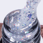 KODIES GEL Matte Glitter Top Coat – Satin Silver Flakes Finish