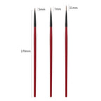 Nail Art Liner Brush Set – Thin Stripe Line Drawing Pens, 3 Pieces (5/7/11mm)
