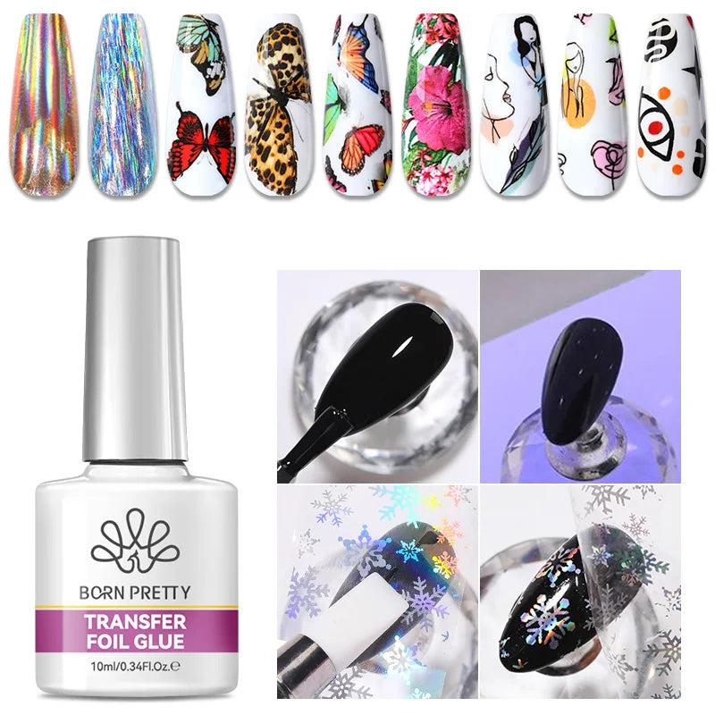 BORN PRETTY Gel Polish Line – Transfer Foil Glue, Top Coat & Base Gel