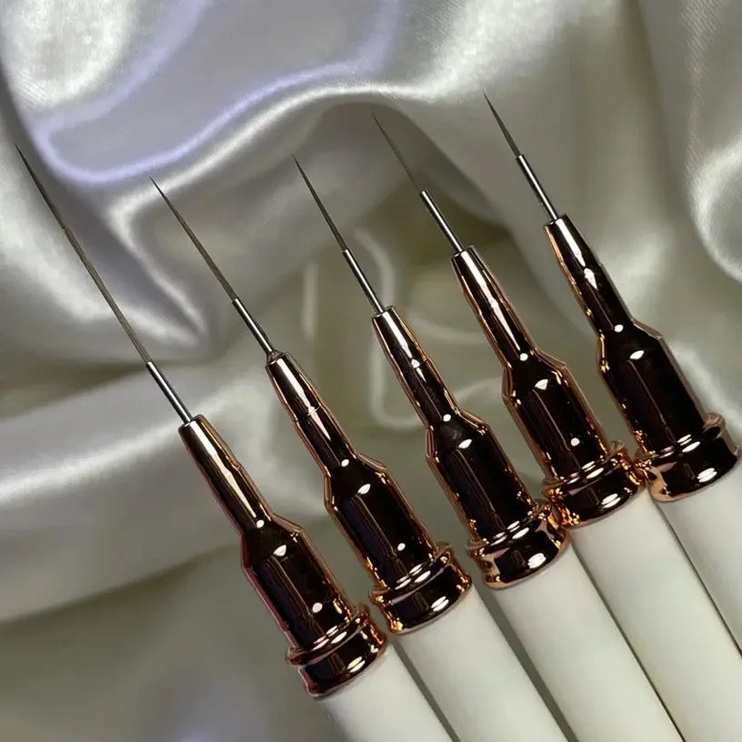 Premium Nail Art Liner Brush Set – 5 Ultra-Fine Detailing Pens, 6-26mm