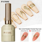 RS NAIL Russian Matte Top Coat – Frosted Non-Stick Powder Seal Gel