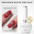 PERFECT COLOR Non-Stick Matte Top Coat – Anti-Stick No-Wipe Velvet Finish