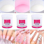 NOCIS Acrylic Powder – White, Pink & Naked Colors for 3D Nail Extension, 120g