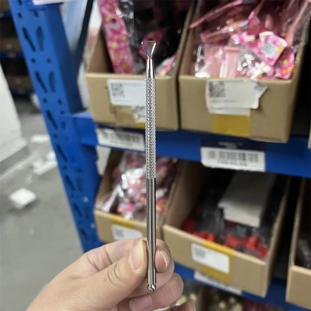 Stainless Steel Triangle Stick Rod Pusher – Cuticle Peeler & Gel Polish Remover
