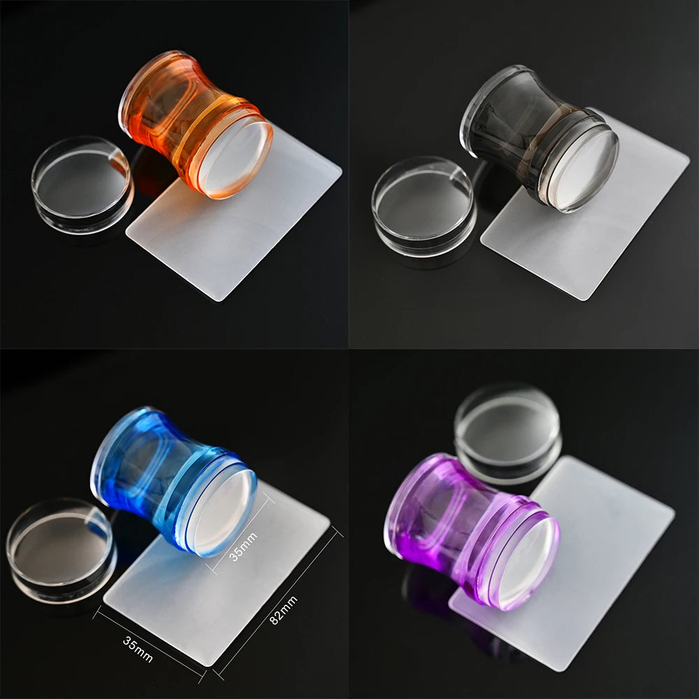 MAFANAILS Transparent Silicone Nail Stamper & Scraper Kit