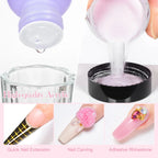 FOUR LILY Acrylic Nail Kit – Powder, Liquid & Brush Set for Nail Extension