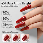 BORN PRETTY Base Gel & Super Top Coat Kit – Ultra Glossy, Tempered, Long Wear