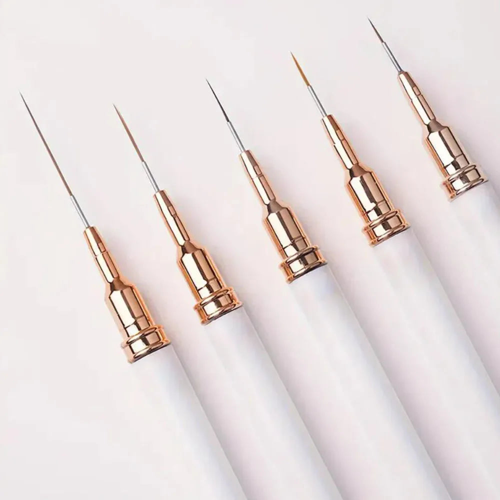 Premium Nail Art Liner Brush Set – 5 Ultra-Fine Detailing Pens, 6-26mm