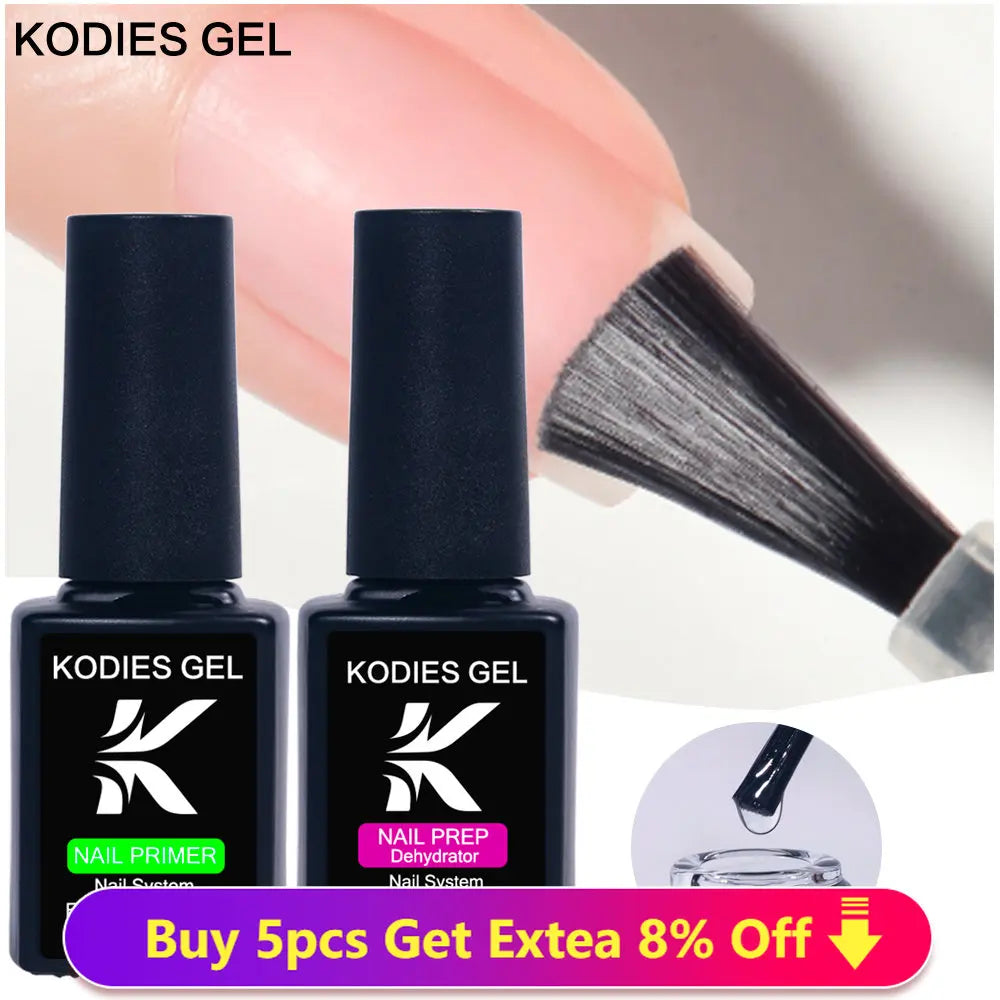 KODIES GEL Nail Primer Prep Dehydrator for Acrylic UV Gel Nail Polish System 12ML Strong Enhance Base Ultrabonder Super Bonder