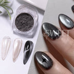6-Color Cat Eye Magnetic Chrome Nail Powder Set – 3D Glitter Pigment