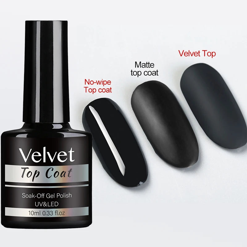 NAILCO Transparent Velvet Top Coat – Matte & Blooming Gel Range, No-Wipe