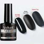 NAILCO Transparent Velvet Top Coat – Matte & Blooming Gel Range, No-Wipe