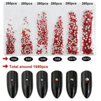 Multi-Size Glass Nail Rhinestones – Pre-Sorted Crystal Charm Set, SS4–SS12