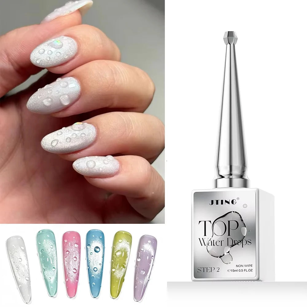 MAFANAILS 3D Water Droplet Top Coat – Clear Summer Nail Art Gel