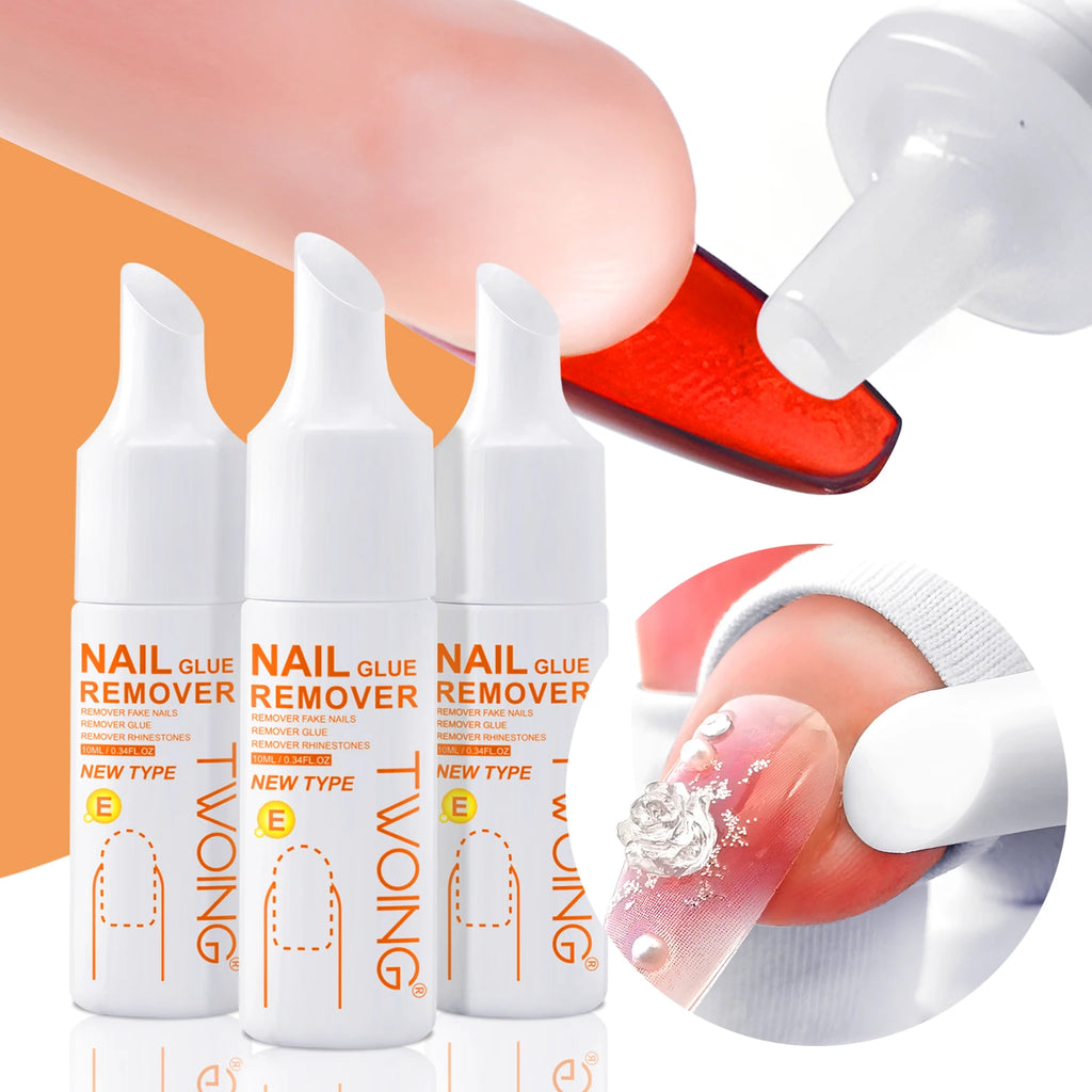 Nail Glue Remover 3-Pack for Acrylics, Press-Ons & Rhinestones