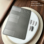 Polka Dot & Line Stripes Nail Stamping Plate – Multi-Size Pattern Template