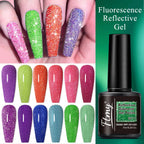 FTMY Glitter Gel Nail Polish Set – 10 Shiny, Long-Lasting Shades