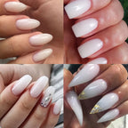 KODIES GEL Poly Acrylic Builder Nail Gel – Milky White & Clear Hard Construction Gel, 30ml