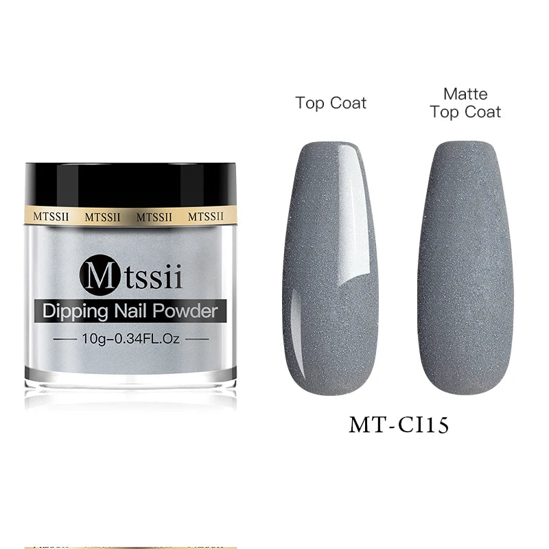 Mtssii 5/10g Dipping Nail Powder Gradient French Nails Nude Pink Glitter Powder Nature Dry Without Lamp Cure Nail Art Decoration