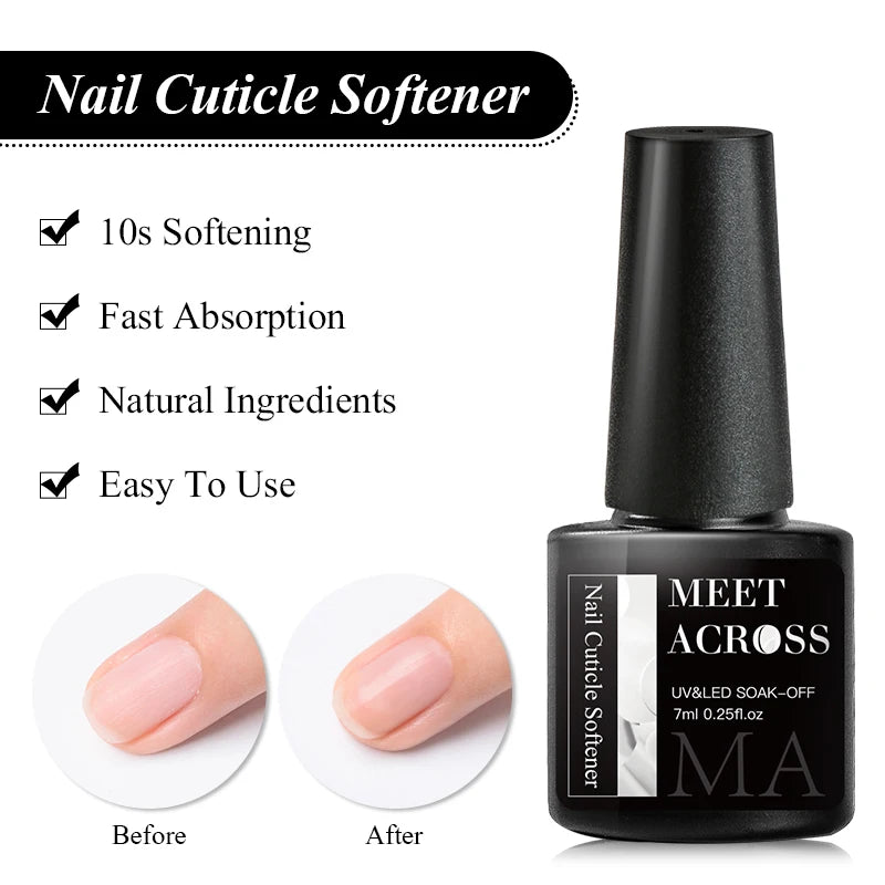 MEET ACROSS Cuticle Softener & Exfoliator – 7ml Cuticle Remover