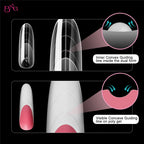 BNG French Dual Nail Forms – Reusable Poly Extension Gel Molds, 15 Sizes, 150pcs