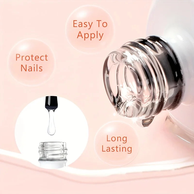 NOCIS Super Top Coat – No-Wipe Glossy Soak-Off LED Gel, Formaldehyde-Free