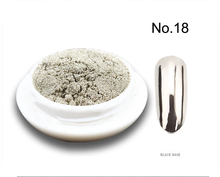Chrome Mirror Nail Glitter Powder – Sparkly Shimmer Metallic Pigment