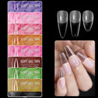 Soft Gel False Nail Extension Tips – Coffin, Almond & Oval, 120-550 Pieces