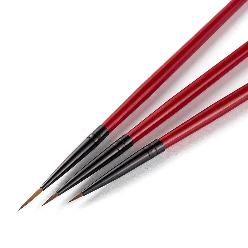 Nail Art Liner Brush Set – Thin Stripe Line Drawing Pens, 3 Pieces (5/7/11mm)