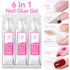 BORN PRETTY 6-in-1 Nail Glue Gel – Base, Extension & Reinforcement Gel, 15g
