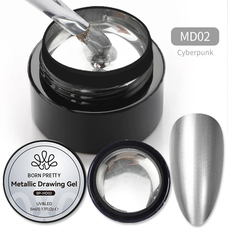 BORN PRETTY 5ml Magician Stamping Top Coat  No Wipe Clear Stamping Gel and Apply Nail Powder Manicure Stamping Varnish