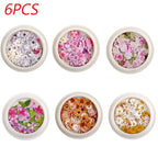 Mixed-Color Dried Flowers for Nail Art – Natural Ultra-Thin Resin Craft Decor