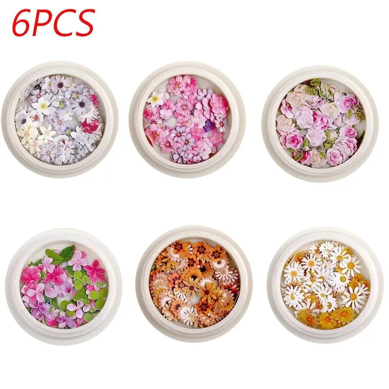 Mixed-Color Dried Flowers for Nail Art – Natural Ultra-Thin Resin Craft Decor