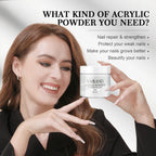 Saviland Large Capacity Acrylic Powder – Clear, White, Pink & Nude, 5.29oz