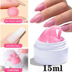 Solid Nail Extension Gel – Non-Stick 3D Carving & Building Gel, 9 Colors