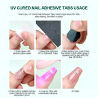 Nailpop UV Cured Nail Adhesive Tabs – Super Sticky Jelly Glue Tabs, 240pcs