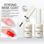 Mxsi Strong Base Coat & No-Wipe Top Coat – Self-Leveling French Manicure Gel