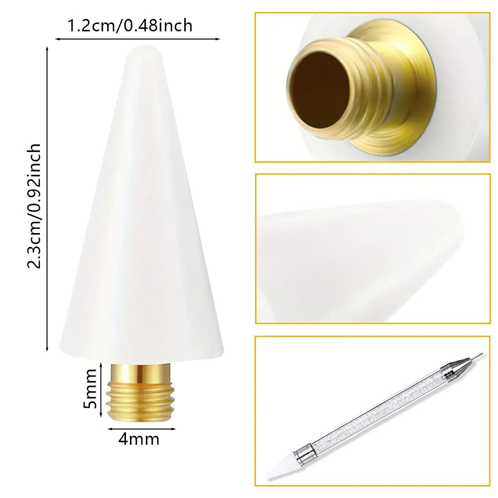Crystal Handle Double-End Nail Dotting Pen – Gem, Bead & Rhinestone Picker
