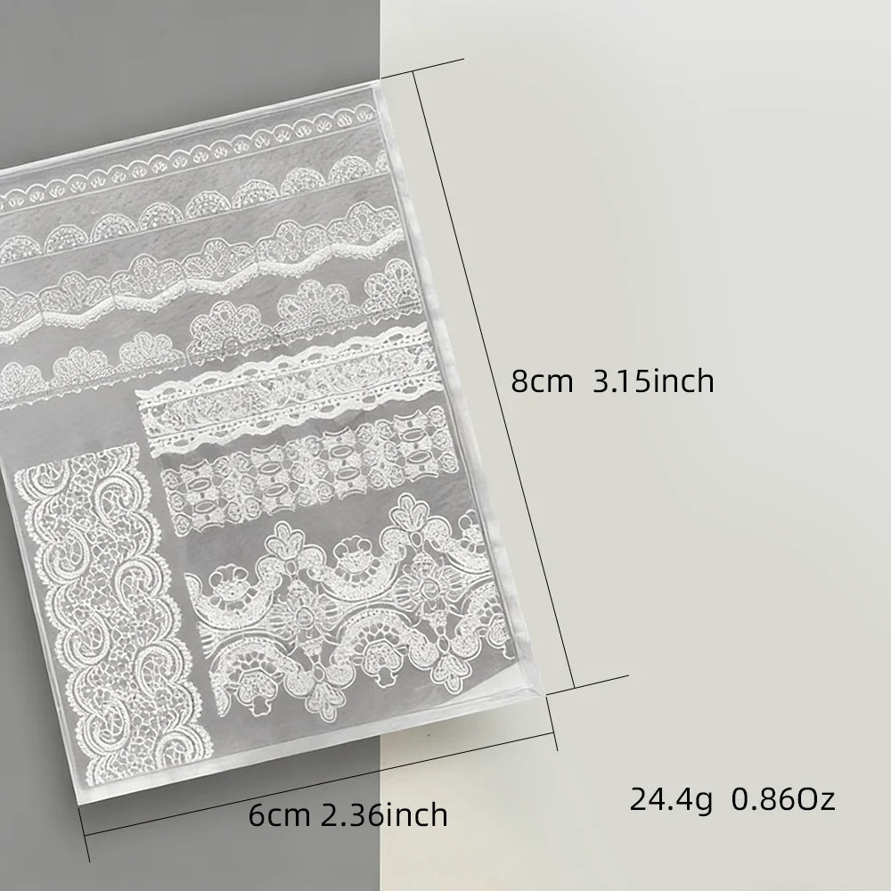 3D Lace Nail Stamping Plate – Silicone Hollow Rose Mesh Printing Mold