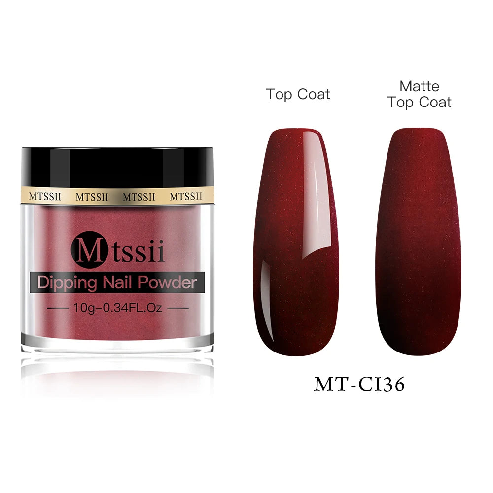 Mtssii 5/10g Dipping Nail Powder Gradient French Nails Nude Pink Glitter Powder Nature Dry Without Lamp Cure Nail Art Decoration