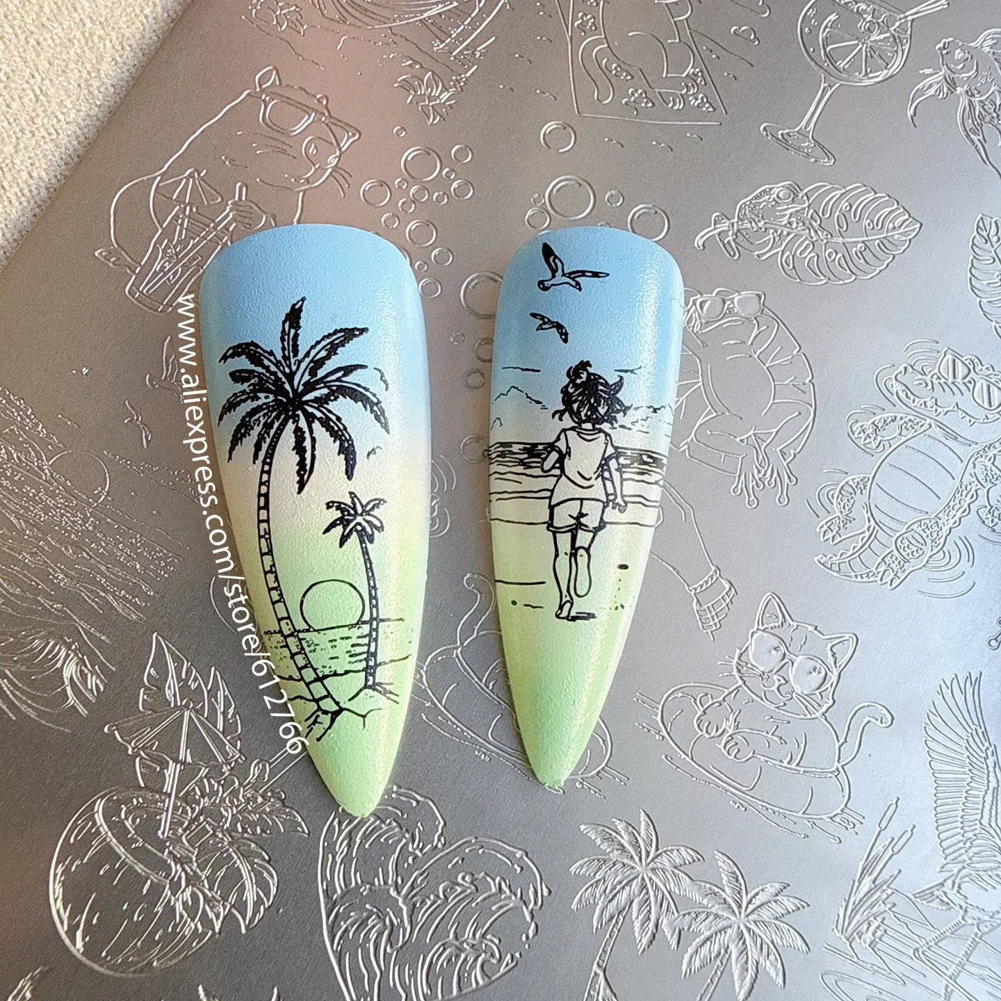 XMQ Summer & Holiday Nail Stamping Plate – Seasonal Image Template