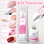 BORN PRETTY 6-in-1 Nail Glue Gel – Base, Extension & Reinforcement Gel, 15g