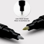 Graffiti Nail Art Liner Pen – Gold, Silver, Black & White Waterproof Marker
