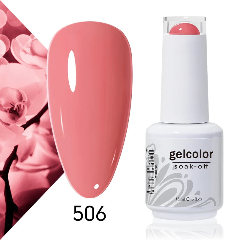 Arte Clavo 15ml Gel Nail Polish Nail Supply Wholesale Soak Off UV LED Gel Lacquer Nail Art Glitter Polish Long Lasting Gel