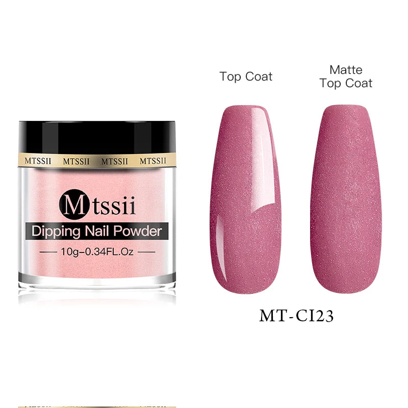 Mtssii 5/10g Dipping Nail Powder Gradient French Nails Nude Pink Glitter Powder Nature Dry Without Lamp Cure Nail Art Decoration