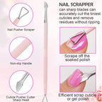 Pink Nail Art Cutter Set – Stainless Steel Scissor, Clipper & Pusher, 3 Pieces