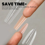 YOKEFELLOW Sandwich Dual Nail Forms – Coffin & Almond Extension Molds, 240pcs
