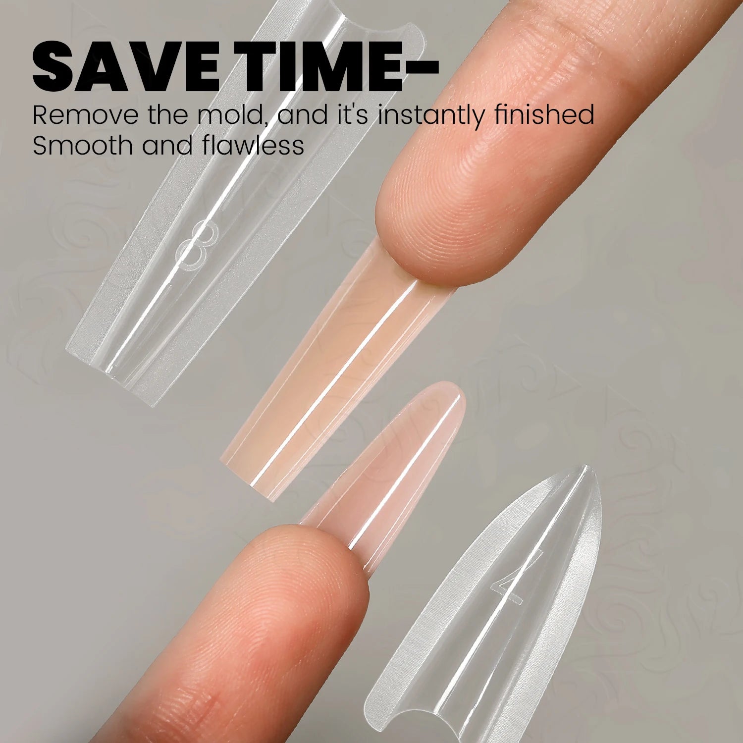 YOKEFELLOW Sandwich Dual Nail Forms – Coffin & Almond Extension Molds, 240pcs