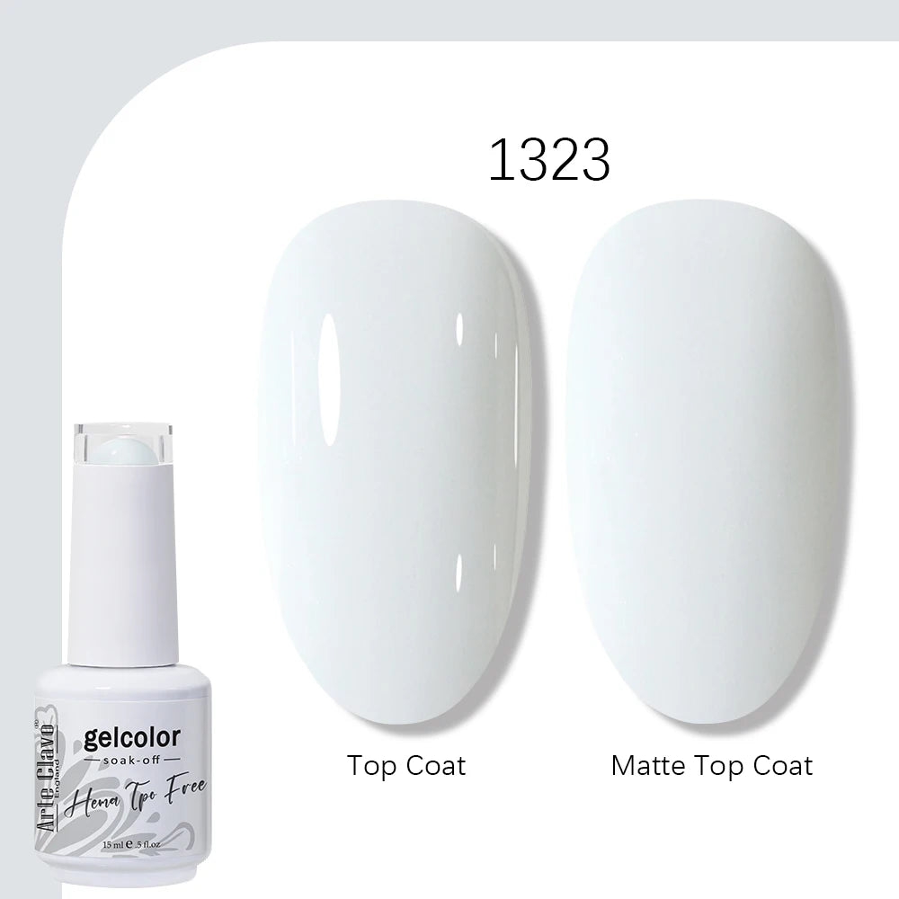 Arte Clavo Gel Nail Polish 400 Colors15ml Semi Permanent Gel Varnish Base Top Coat Nail Art Manicure Soak Off LED UV Salon Gel