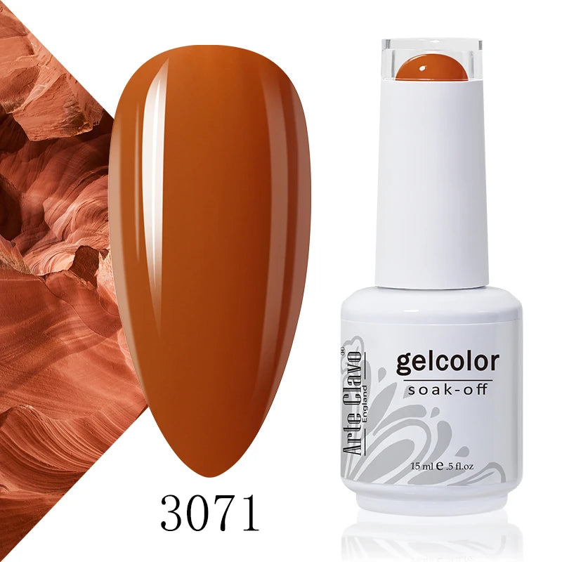 Arte Clavo 15ml Gel Nail Polish Nail Supply Wholesale Soak Off UV LED Gel Lacquer Nail Art Glitter Polish Long Lasting Gel